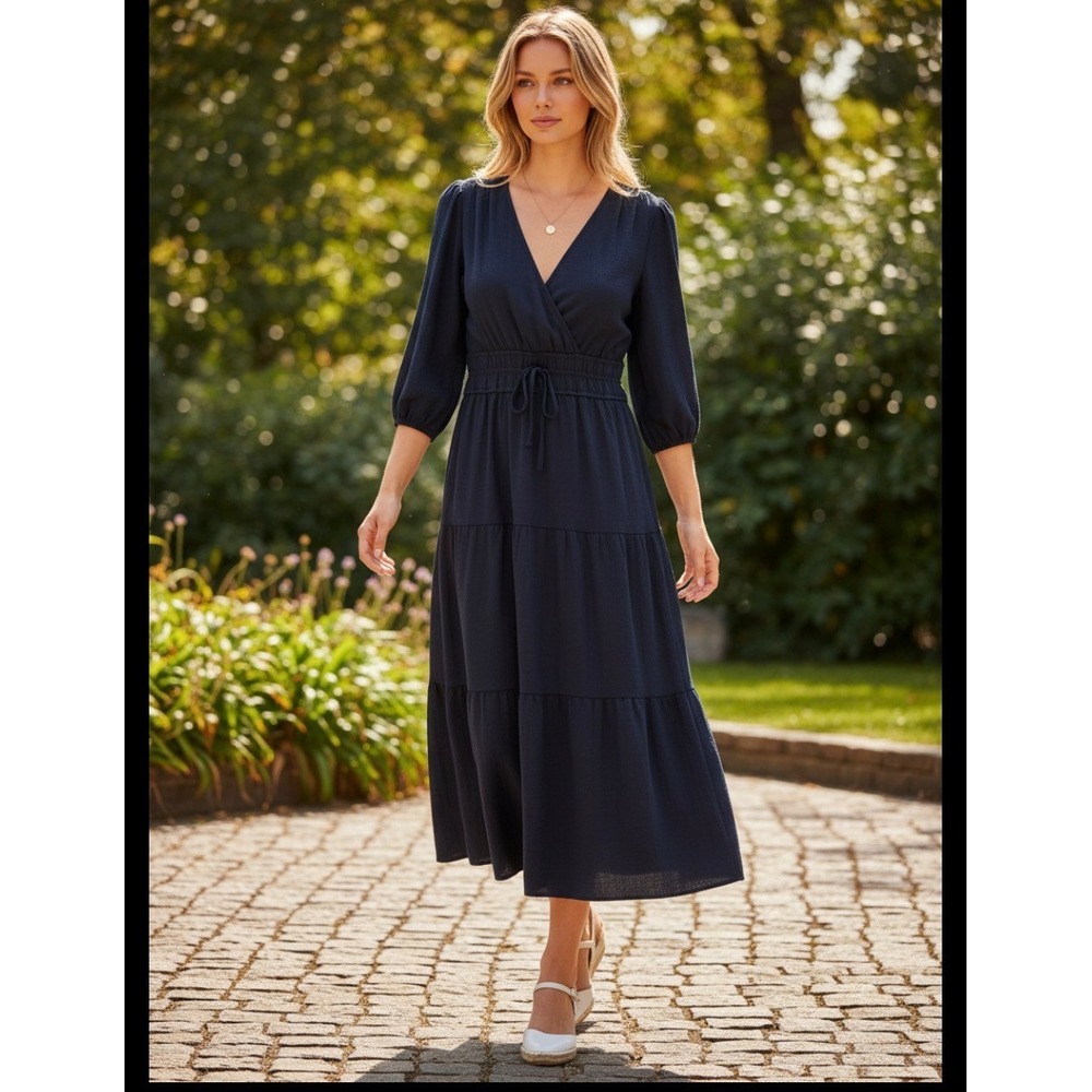 Be by Chetta B Navy Blue Dress Size S